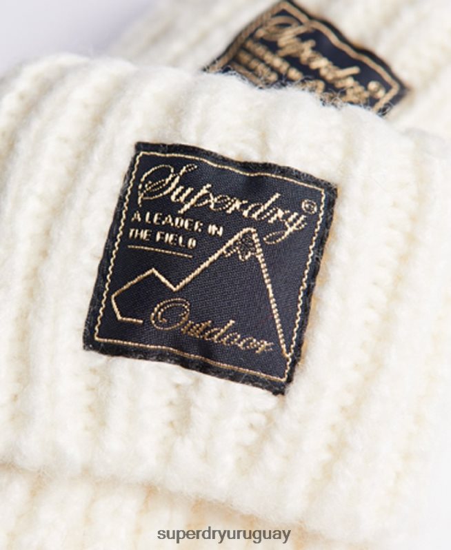 uy Superdry mujer guantes de ochos de tweed blanco DT2N8Z4290 accesorios
