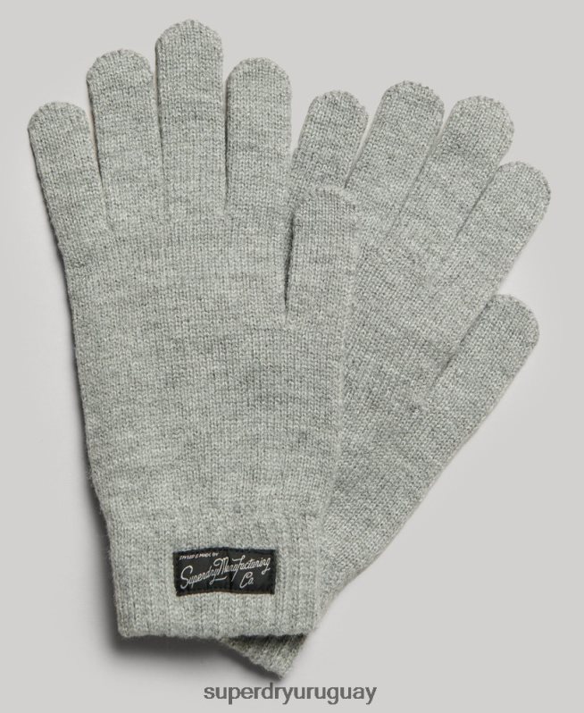 uy Superdry mujer guantes esenciales con logo gris DT2N8Z1700 accesorios