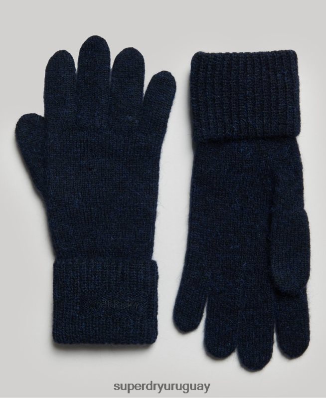 uy Superdry mujer guantes esenciales de canalé Armada DT2N8Z4269 accesorios