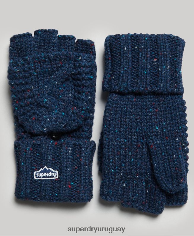 uy Superdry mujer guantes tejidos de ochos Armada DT2N8Z4263 accesorios