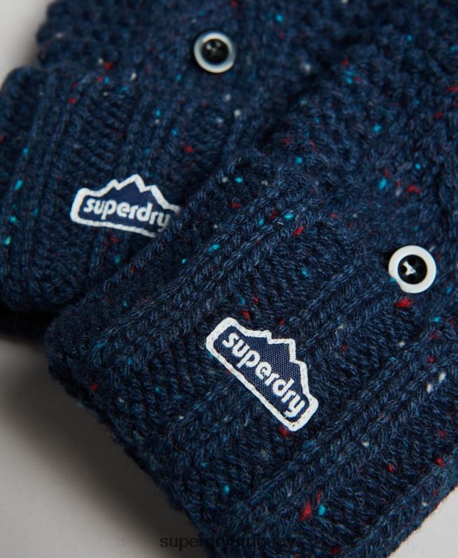 uy Superdry mujer guantes tejidos de ochos Armada DT2N8Z4263 accesorios
