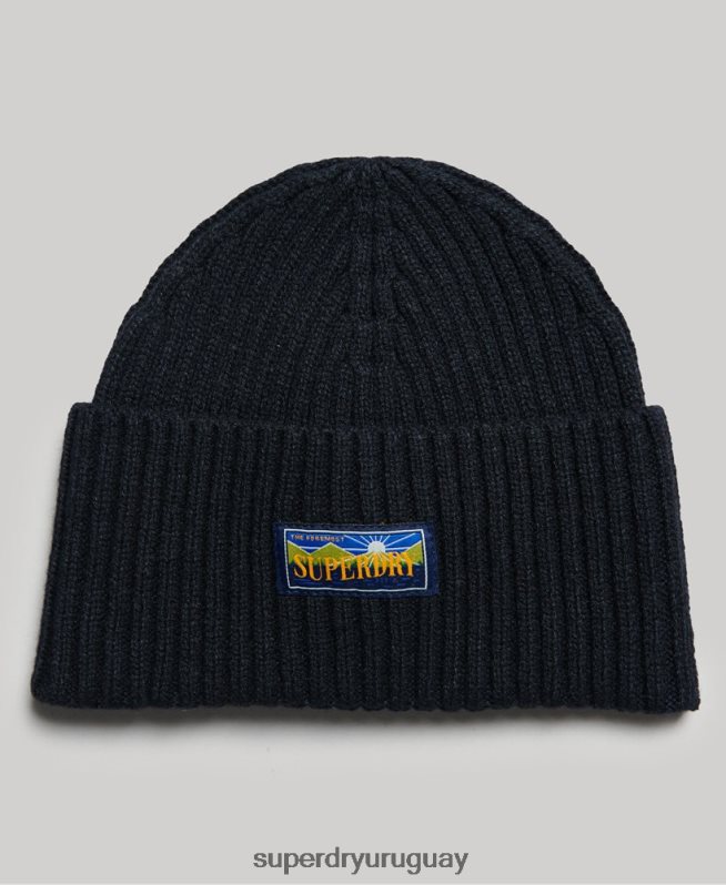uy Superdry mujer gorro Radar en mezcla de lana Armada DT2N8Z1694 accesorios