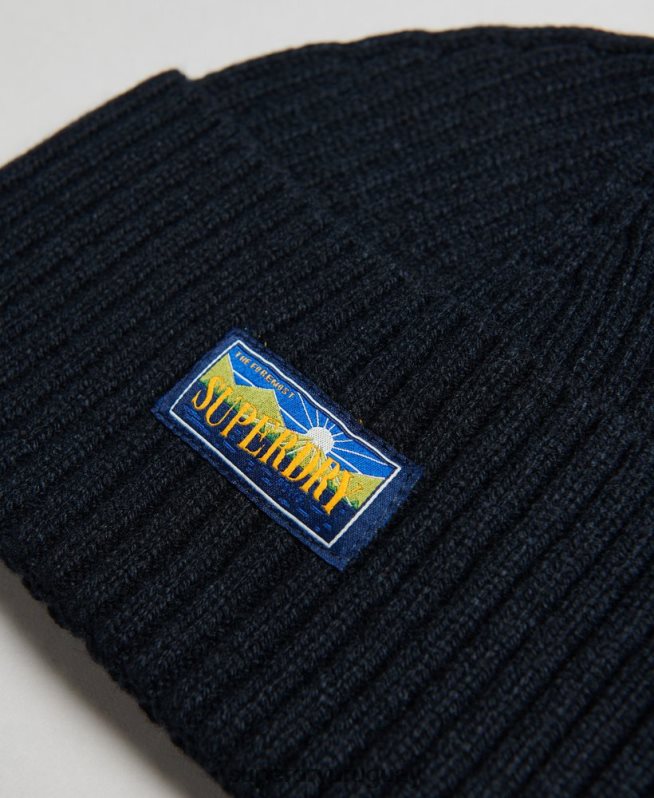 uy Superdry mujer gorro Radar en mezcla de lana Armada DT2N8Z1694 accesorios