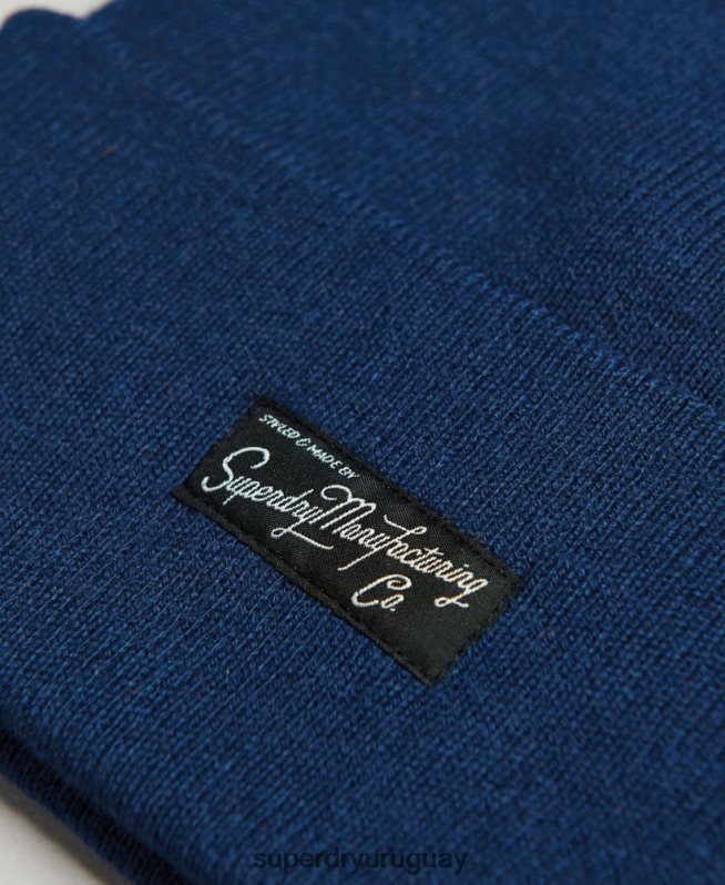 uy Superdry mujer gorro con logo esencial azul DT2N8Z1687 accesorios