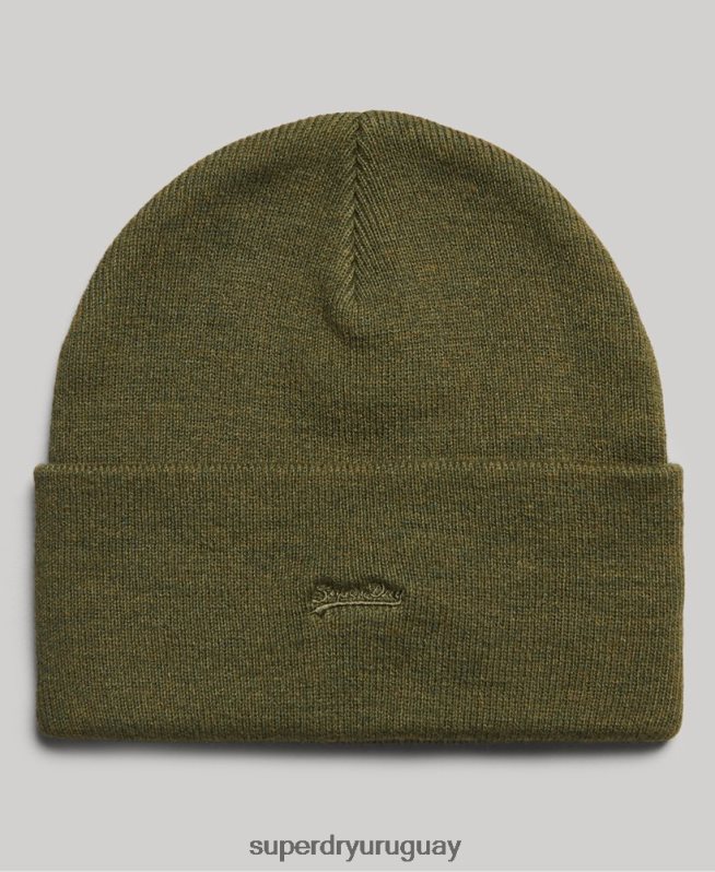 uy Superdry mujer gorro con logo esencial caqui DT2N8Z1679 accesorios