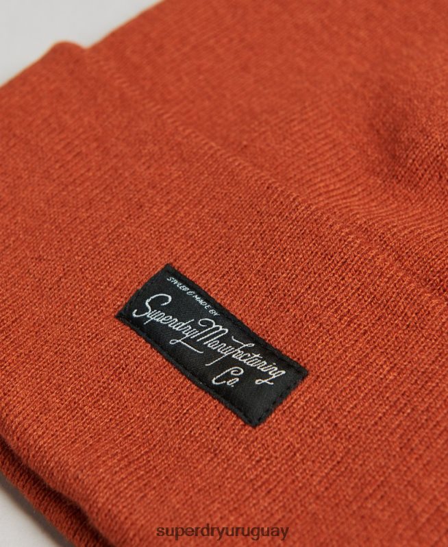 uy Superdry mujer gorro con logo esencial marrón DT2N8Z1686 accesorios