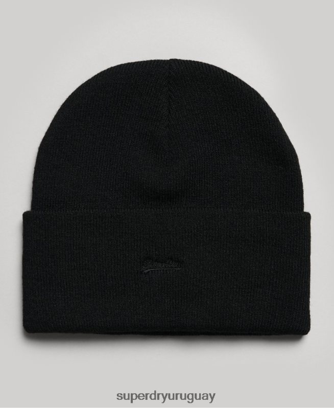 uy Superdry mujer gorro con logo esencial negro DT2N8Z1685 accesorios