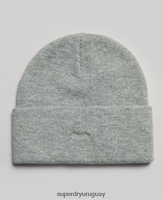 uy Superdry mujer gorro con logo esencial plata DT2N8Z1688 accesorios