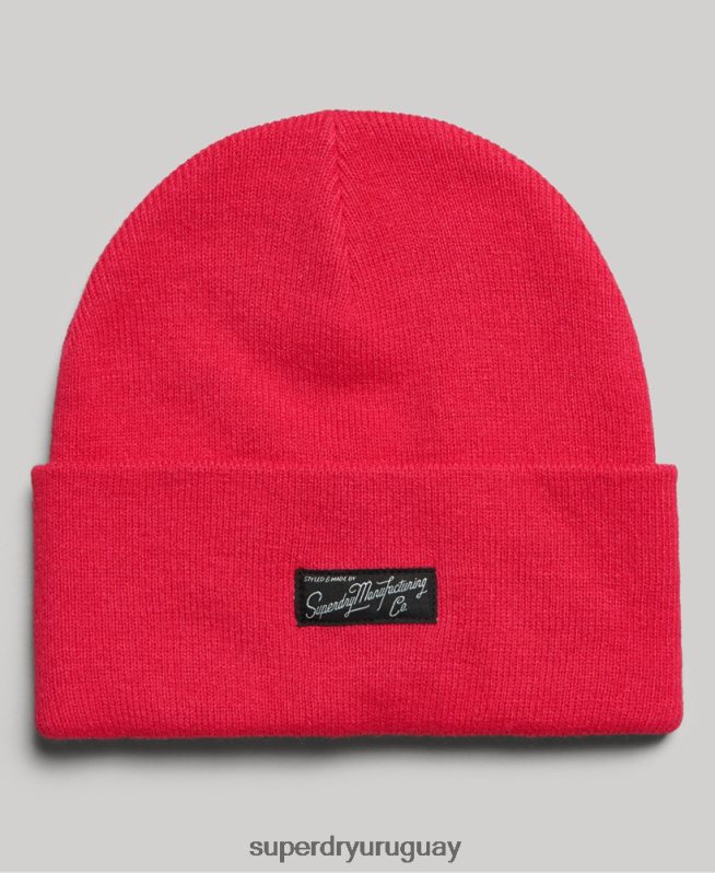 uy Superdry mujer gorro con logo esencial rosa DT2N8Z1680 accesorios