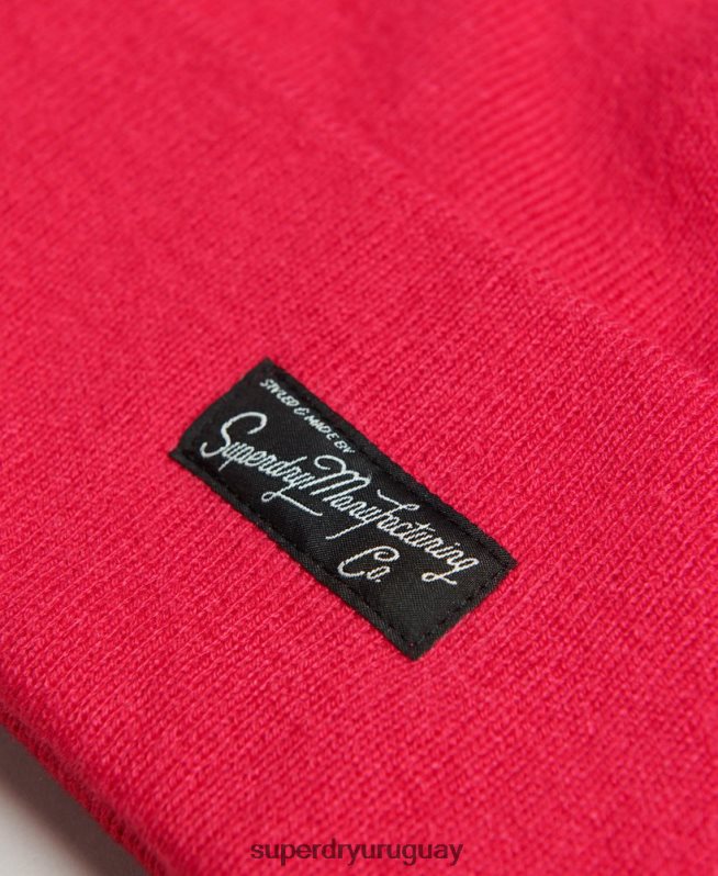 uy Superdry mujer gorro con logo esencial rosa DT2N8Z1680 accesorios