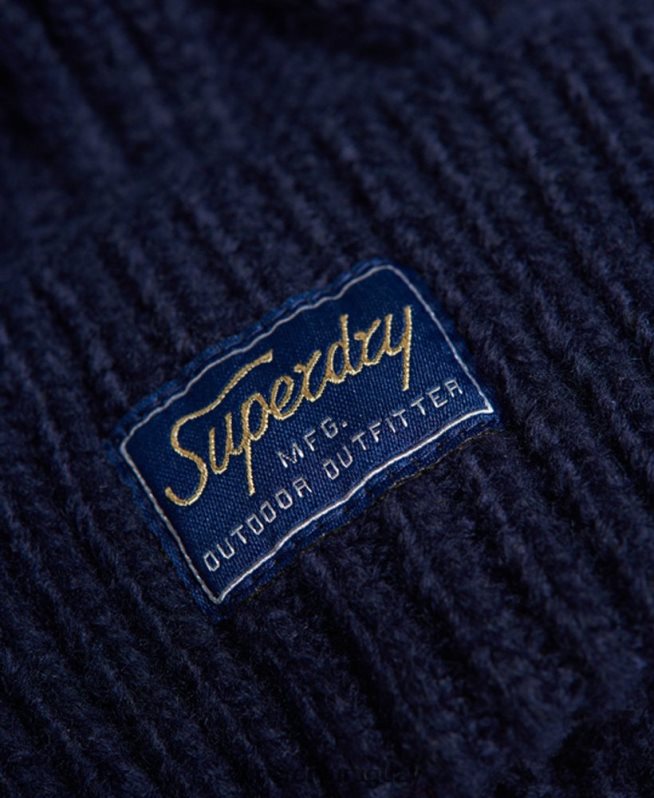 uy Superdry mujer gorro de cable lux Armada DT2N8Z4284 accesorios