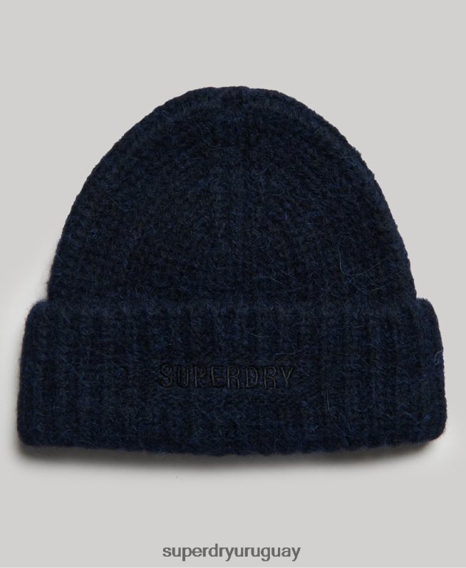 uy Superdry mujer gorro de canalé esencial Armada DT2N8Z4237 accesorios