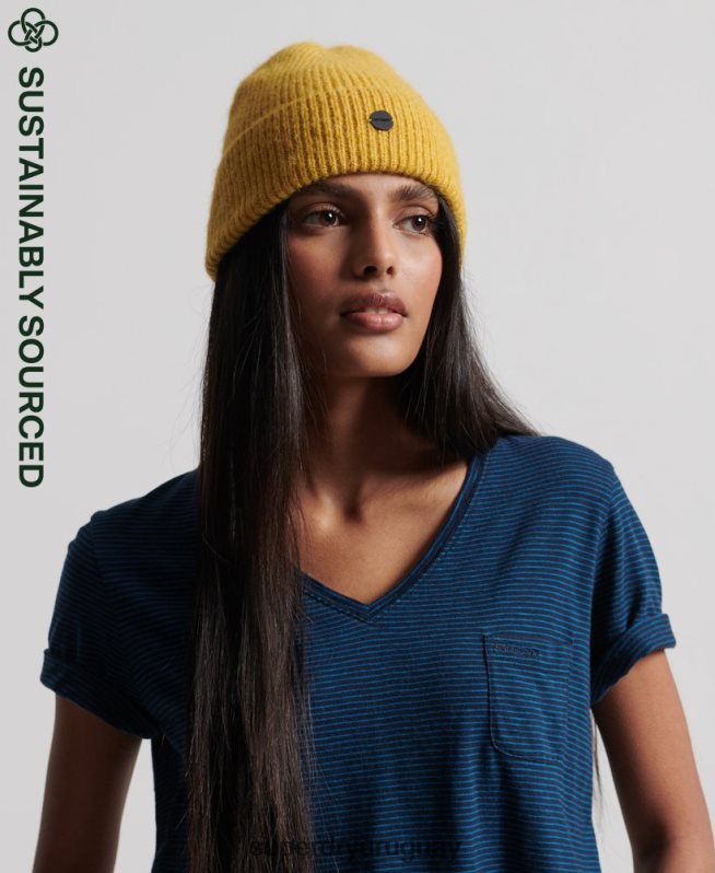uy Superdry mujer gorro de lujo verde DT2N8Z6610 accesorios