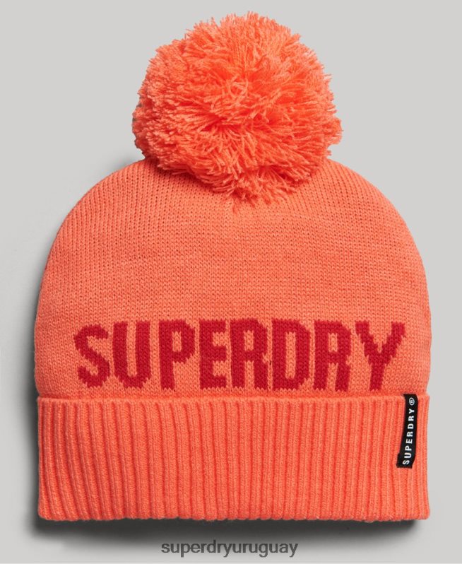 uy Superdry mujer gorro de nieve coral DT2N8Z4109 accesorios