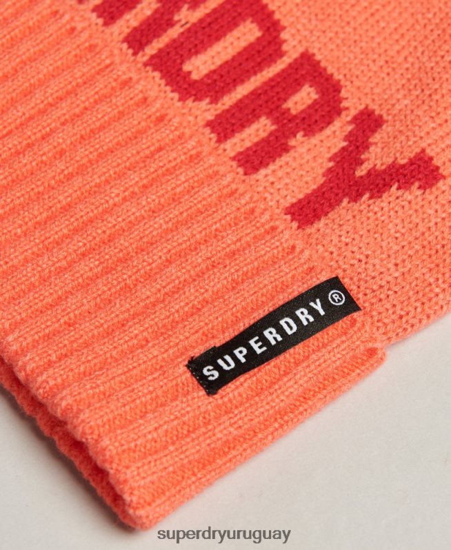 uy Superdry mujer gorro de nieve coral DT2N8Z4109 accesorios