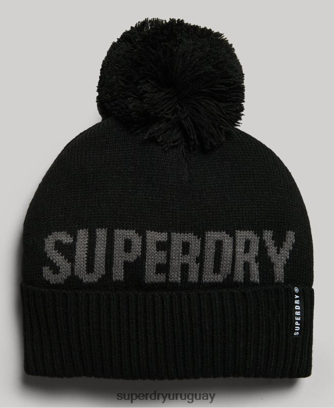 uy Superdry mujer gorro de nieve negro DT2N8Z4108 accesorios
