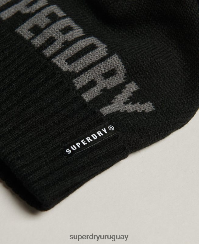 uy Superdry mujer gorro de nieve negro DT2N8Z4108 accesorios