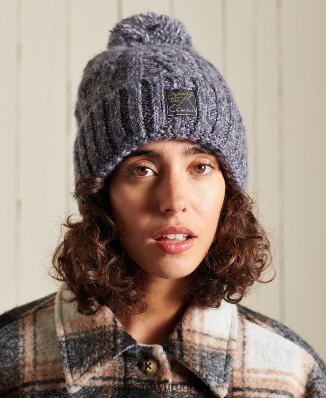 uy Superdry mujer gorro de ochos de tweed Armada DT2N8Z4293 accesorios
