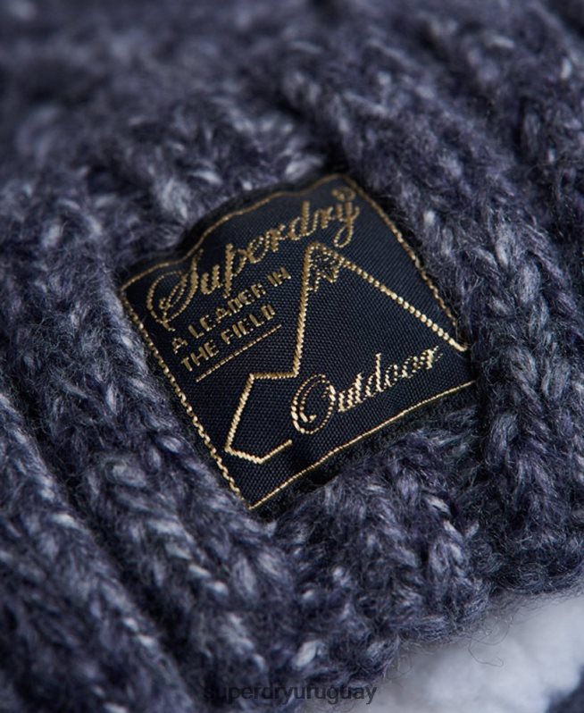 uy Superdry mujer gorro de ochos de tweed Armada DT2N8Z4293 accesorios