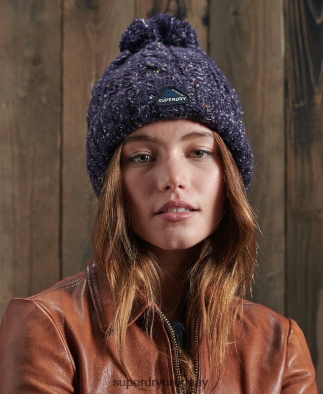 uy Superdry mujer gorro de ochos gracie Armada DT2N8Z4320 accesorios