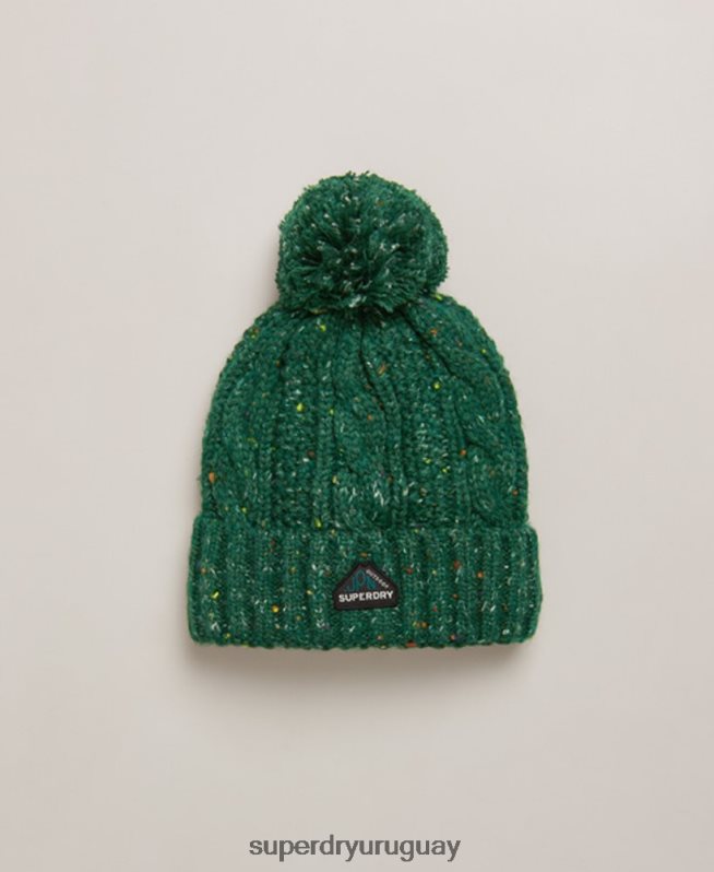 uy Superdry mujer gorro de ochos gracie verde DT2N8Z4321 accesorios