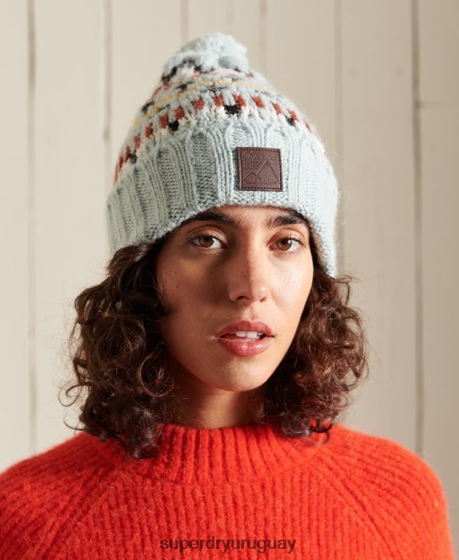 uy Superdry mujer gorro en intarsia azul DT2N8Z4310 accesorios