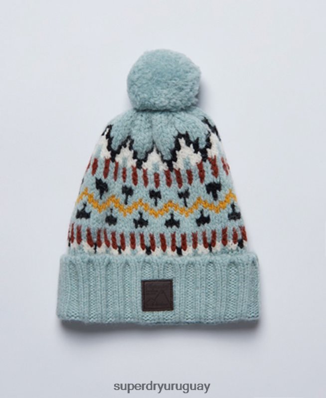 uy Superdry mujer gorro en intarsia azul DT2N8Z4310 accesorios