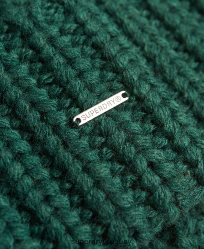 uy Superdry mujer gorro muy grueso verde DT2N8Z6672 accesorios