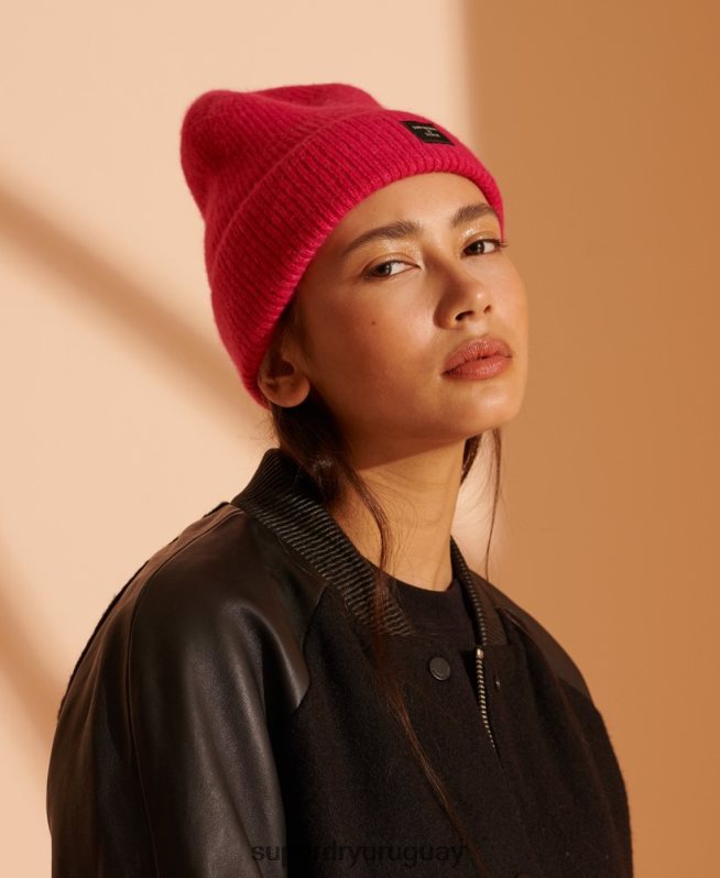 uy Superdry mujer gorro súper lux rosa DT2N8Z4317 accesorios