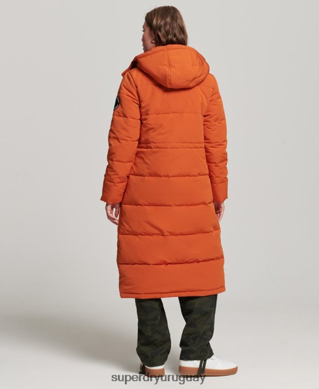uy Superdry mujer abrigo acolchado Everest naranja DT2N8Z3673 ropa