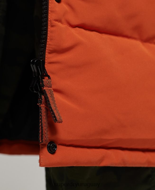 uy Superdry mujer abrigo acolchado Everest naranja DT2N8Z3673 ropa
