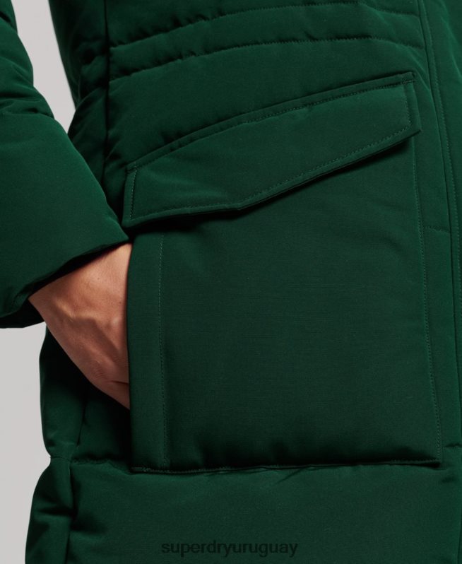 uy Superdry mujer abrigo acolchado Everest verde DT2N8Z3704 ropa