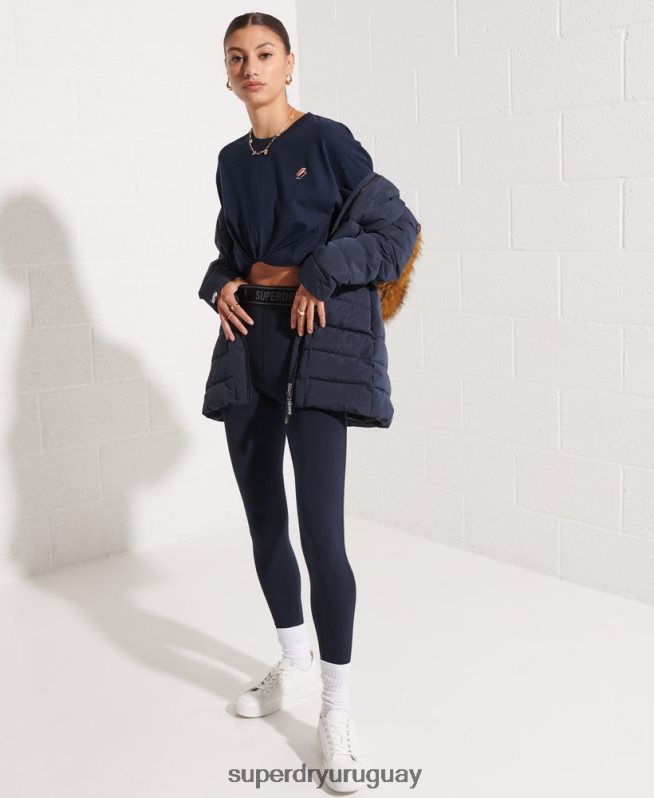 uy Superdry mujer abrigo acolchado alto ártico Armada DT2N8Z3646 ropa