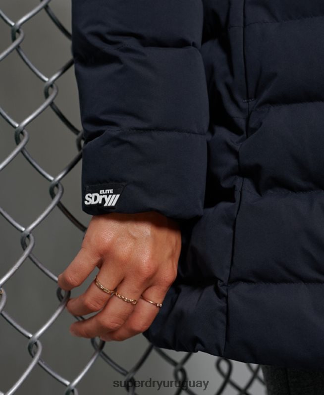 uy Superdry mujer abrigo acolchado alto ártico Armada DT2N8Z5655 ropa