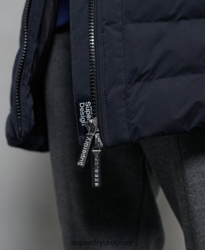 uy Superdry mujer abrigo acolchado alto ártico Armada DT2N8Z5655 ropa