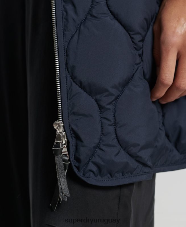 uy Superdry mujer abrigo acolchado con botones Armada DT2N8Z3694 ropa
