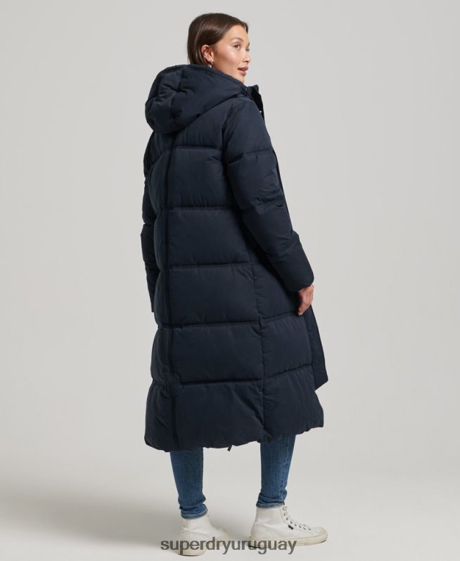 uy Superdry mujer abrigo acolchado de microfibra con capucha Armada DT2N8Z3814 ropa
