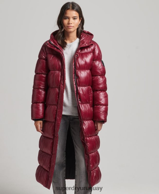 uy Superdry mujer abrigo acolchado deportivo xpd rosa DT2N8Z3747 ropa