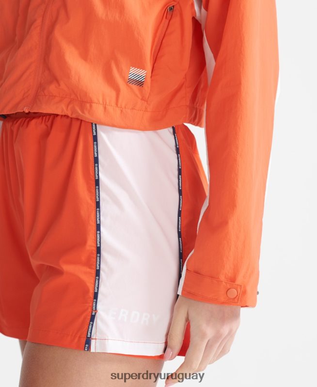 uy Superdry mujer abrigo corta resistente a la intemperie naranja DT2N8Z5594 ropa