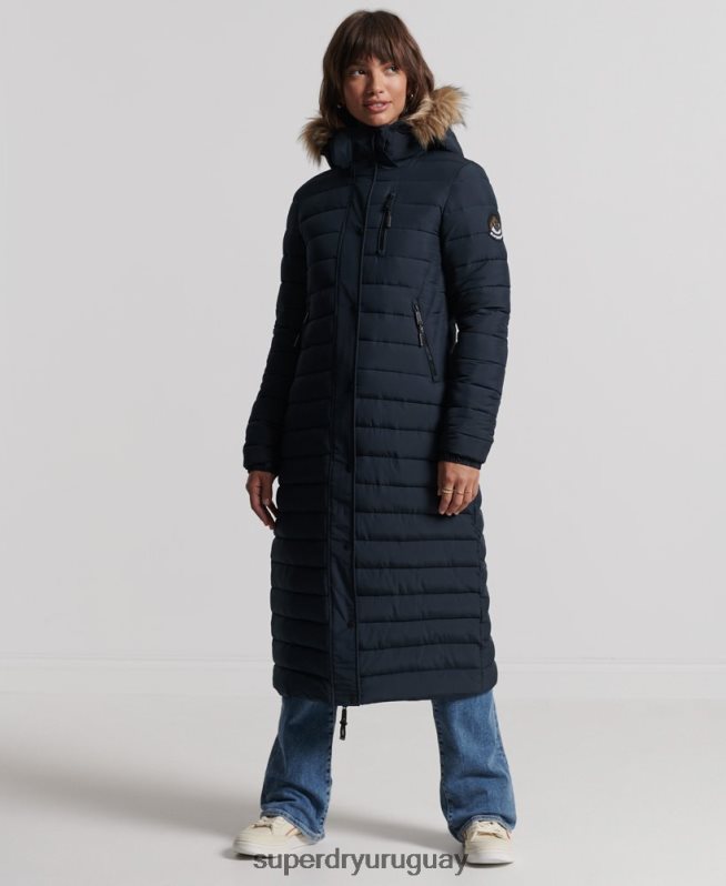 uy Superdry mujer abrigo fuji superlargo Armada DT2N8Z3816 ropa