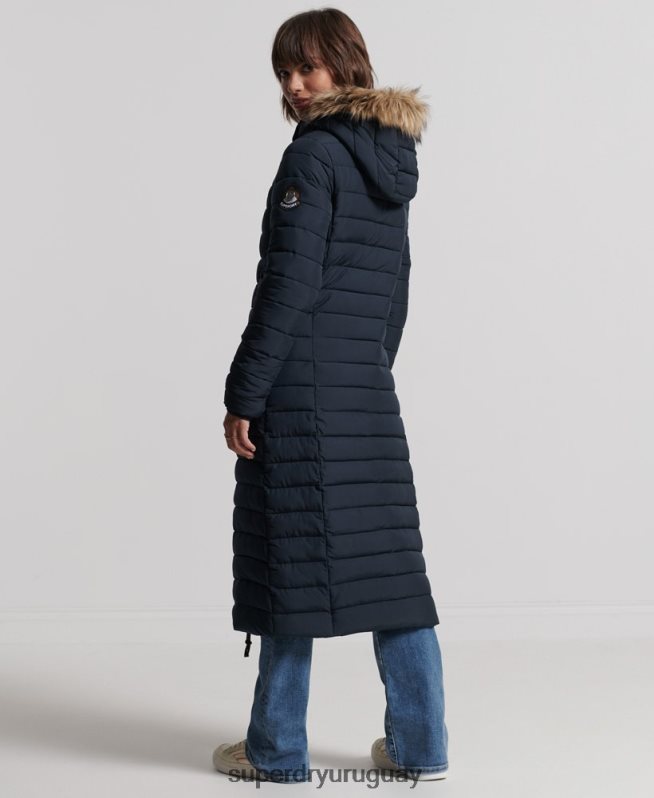uy Superdry mujer abrigo fuji superlargo Armada DT2N8Z3816 ropa
