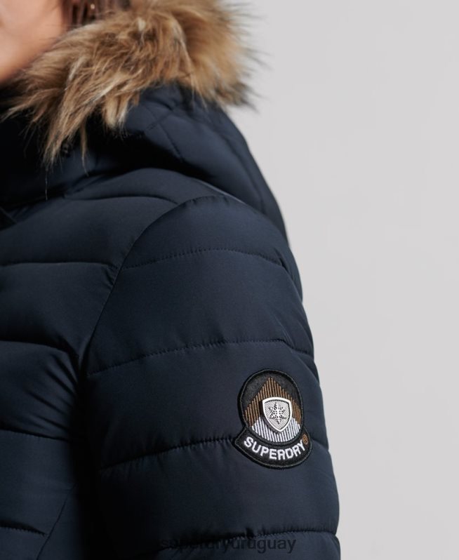 uy Superdry mujer abrigo fuji superlargo Armada DT2N8Z3816 ropa