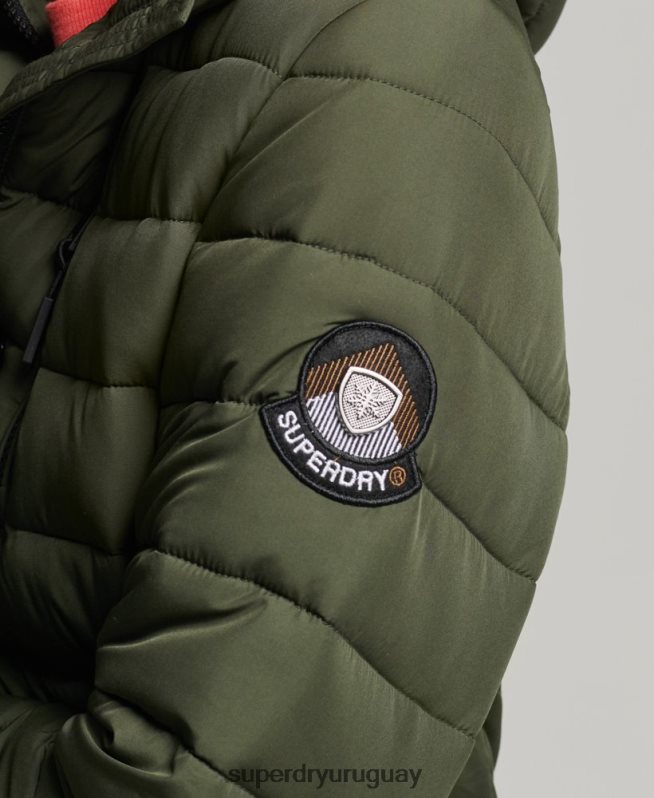 uy Superdry mujer abrigo fuji superlargo caqui DT2N8Z3649 ropa