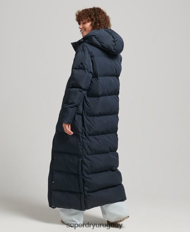 uy Superdry mujer abrigo largo acolchado con capucha Armada DT2N8Z3594 ropa