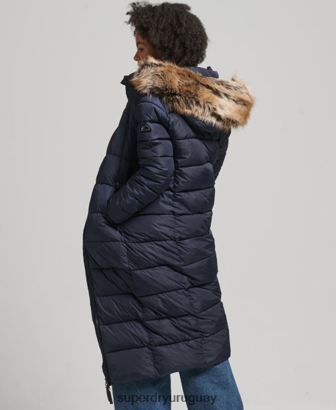 uy Superdry mujer abrigo largo con capucha de montaña fuji Armada DT2N8Z5651 ropa