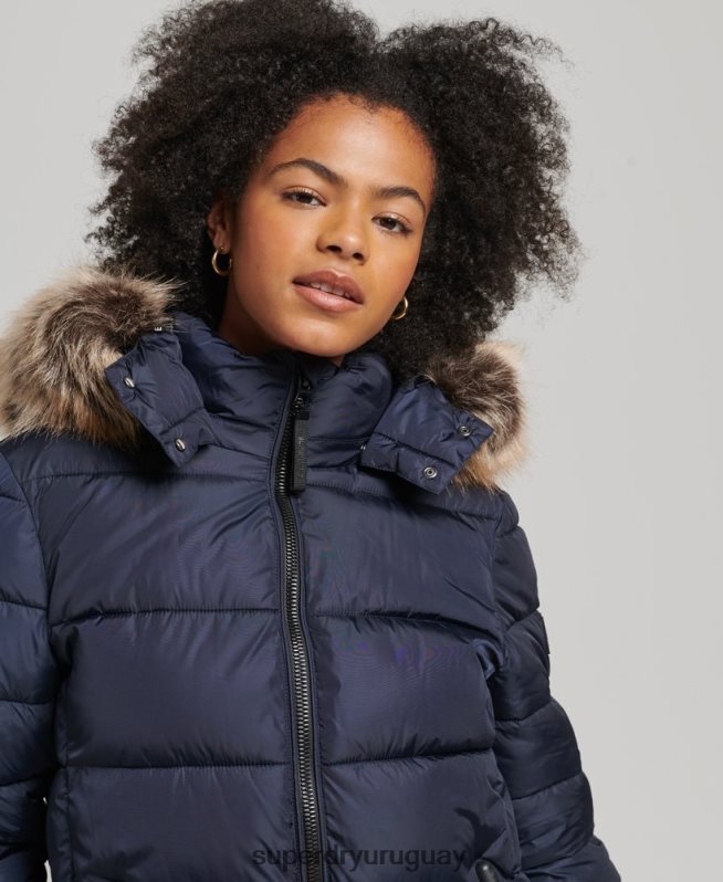 uy Superdry mujer abrigo largo con capucha de montaña fuji Armada DT2N8Z5651 ropa