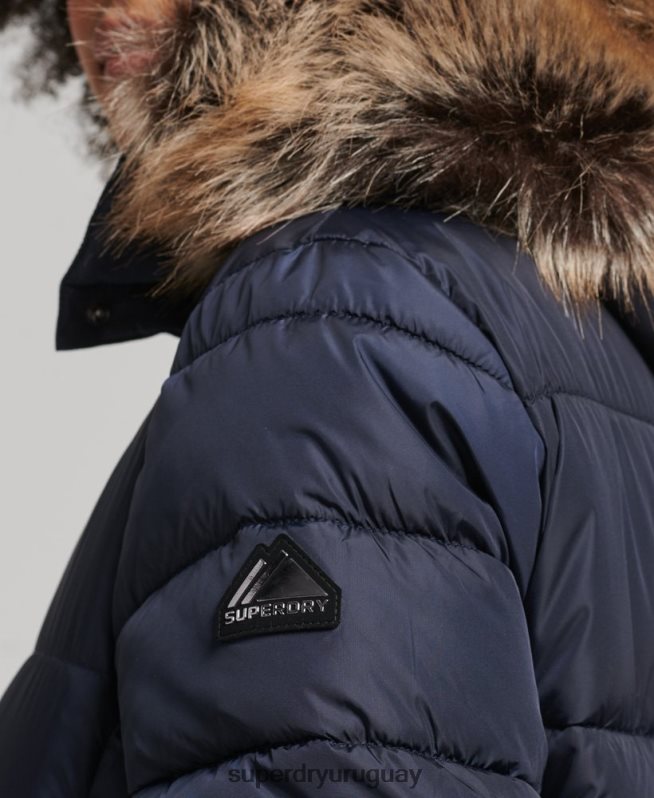 uy Superdry mujer abrigo largo con capucha de montaña fuji Armada DT2N8Z5651 ropa