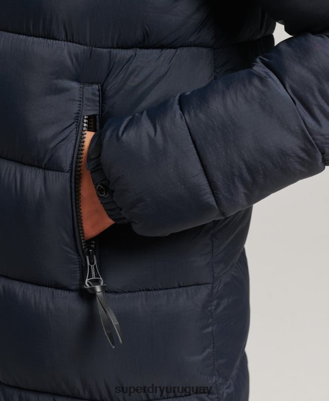 uy Superdry mujer abrigo largo con capucha y pelo artificial Armada DT2N8Z3662 ropa