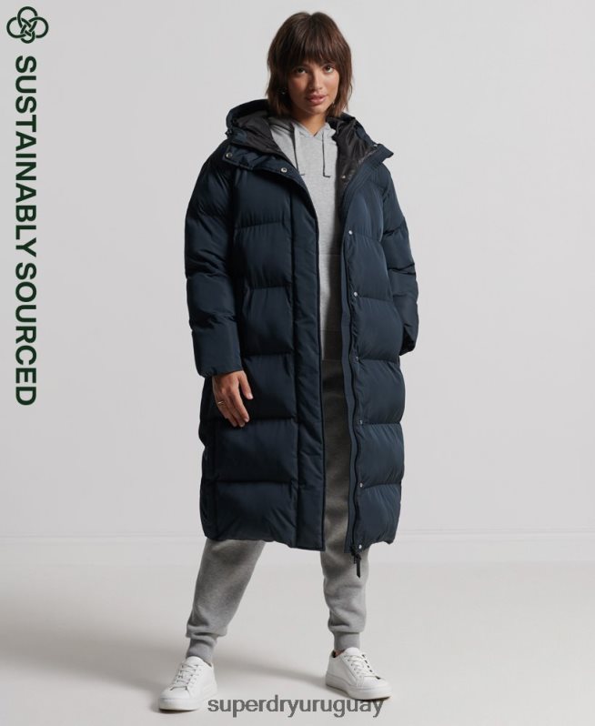 uy Superdry mujer abrigo largo de edredón Armada DT2N8Z3827 ropa