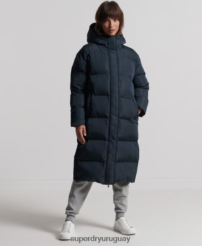 uy Superdry mujer abrigo largo de edredón Armada DT2N8Z3827 ropa